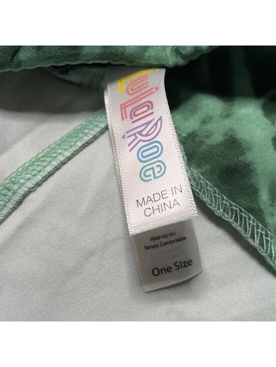 New LuLaRoe Green And Black Marble Or Tie Dye Print Leggings Size OS (2-10) - Picture 5 of 6